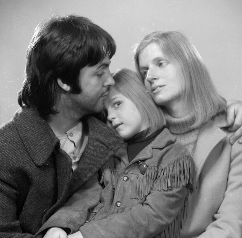 A Self-portrait of Linda, Paul and Mary McCartney, 1969.