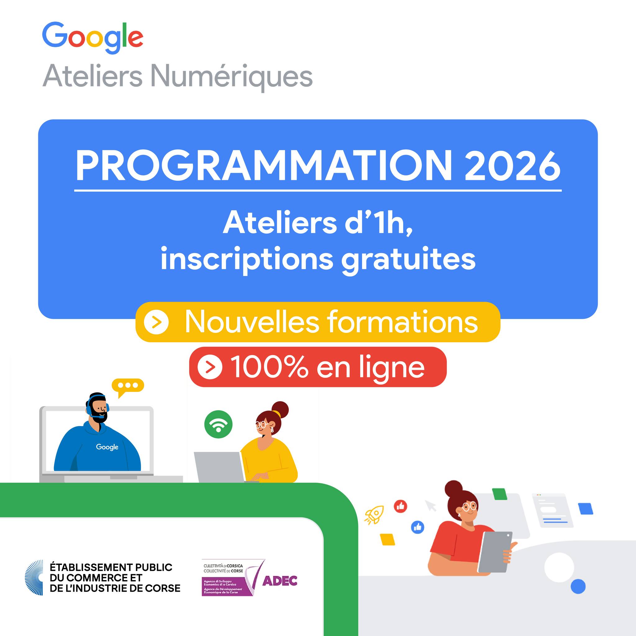 EPCI - 📢 Google Ateliers Numériques 2026 : nouvelle programmation en ...