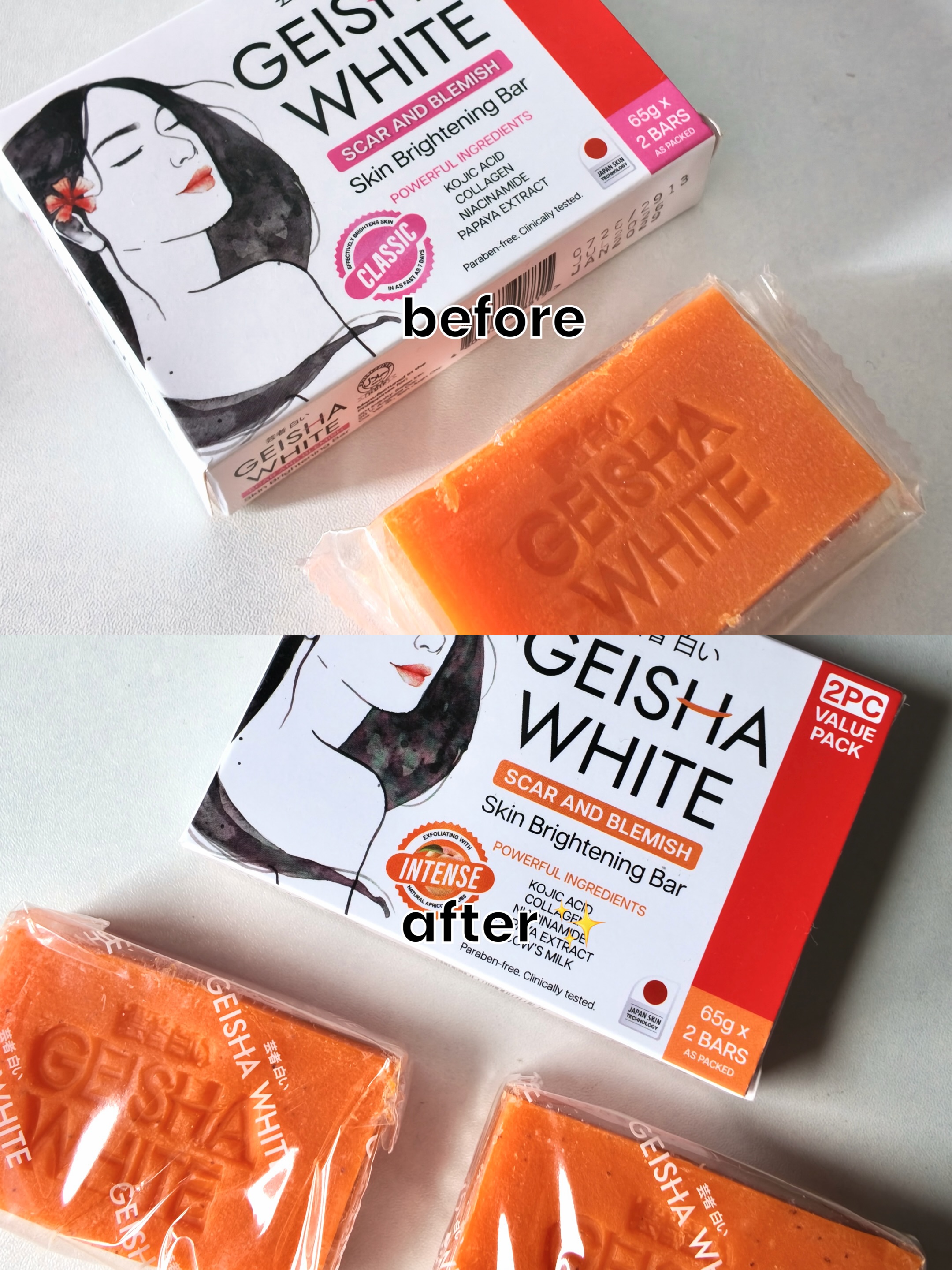 best glutathione soap ph Which Geisha White is right for you? 🌸 Formulated with kojic acid and skin-nourishing ingredients, all variants help visibly brighten skin in as fast as 7 days would bpc 157 help Microbiome GHK-cu:100mg