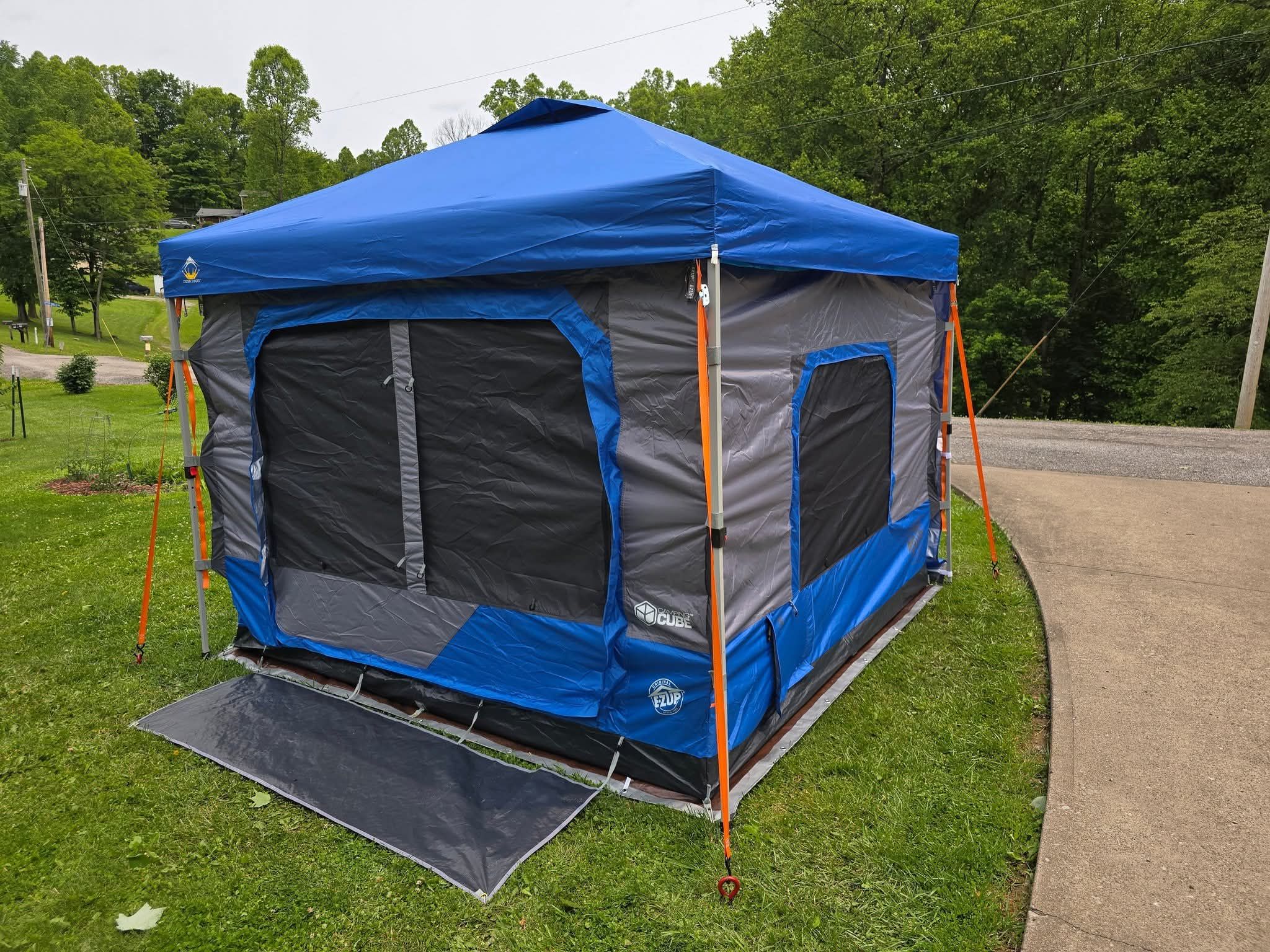 inside of a tent SUNYRISY Bed Twin Size Bed Canopy, Indoor Tent for Adult and Kids, 3 Doors Breathable Dream Tent, 80% Blackout Private Space Sleeping Tents : Home & Kitchen 4in Diameter Color:Icy Jade Grey Waterproof Tarpaulin Heavy