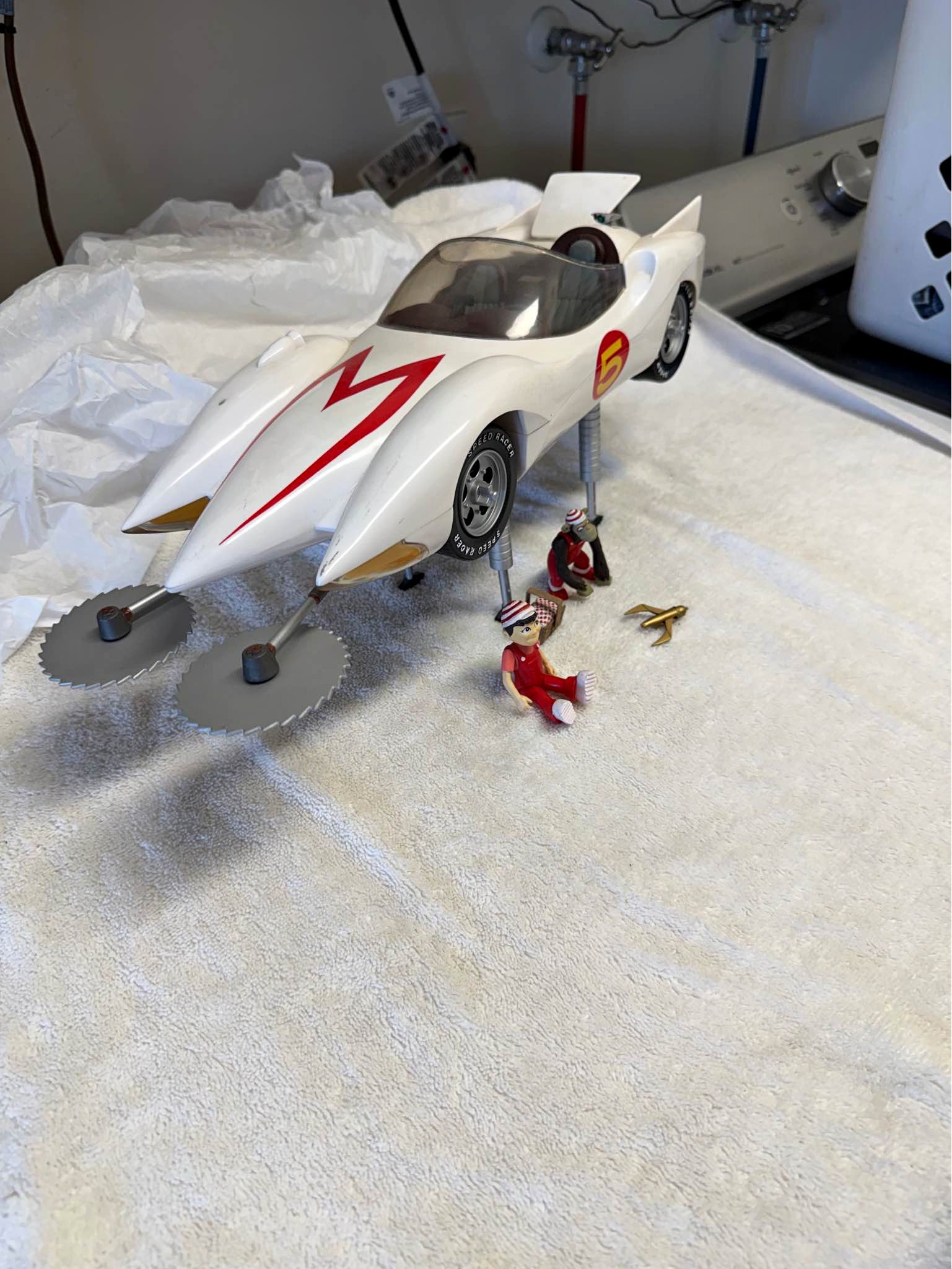 Speed Racer Mach 5 Playset w/ Spritle & Chim-Chim - Complete - Toy ...