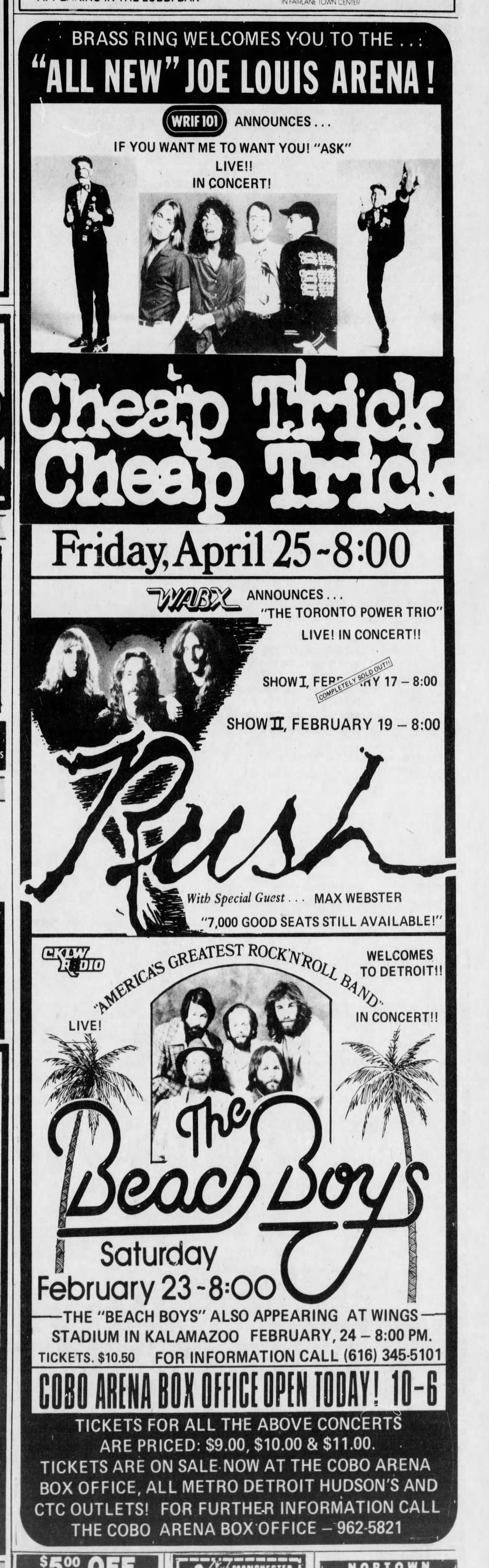On this date in 1980: Cheap Trick and special guests The Angels