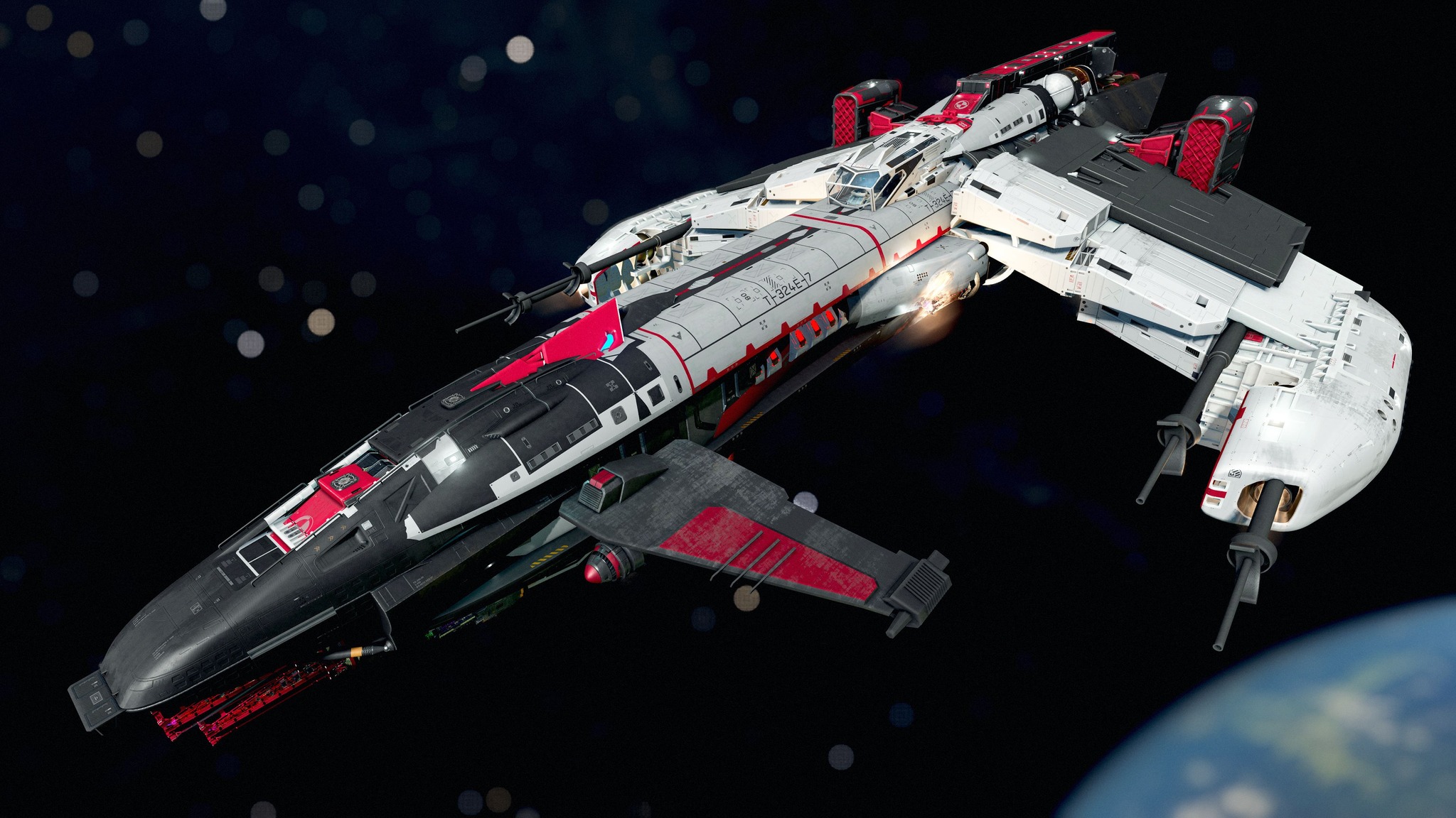 Starfield ship designs: Razorleaf, Frontier, and Speedster