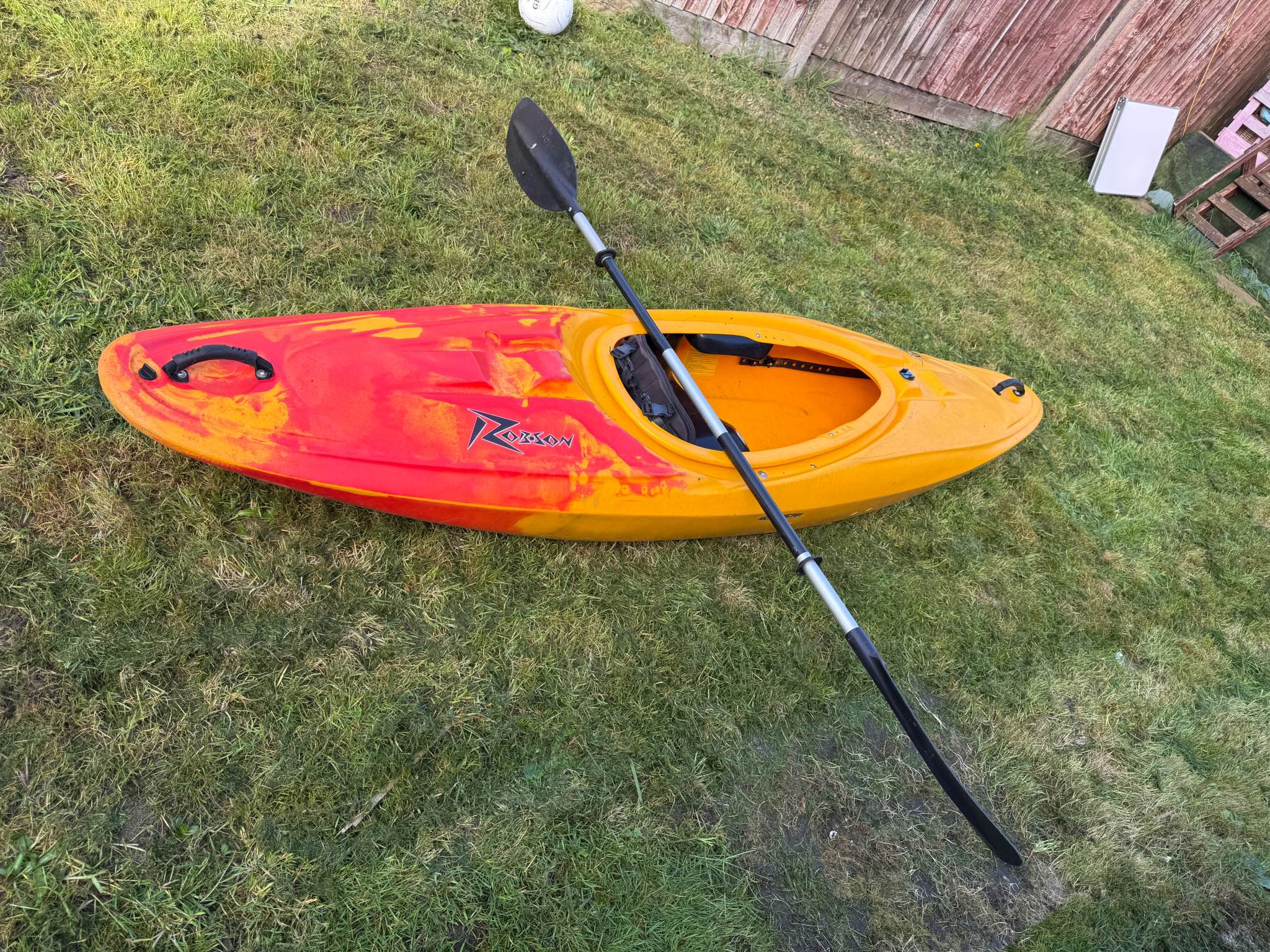 Robson Monster kayak for sale with paddle and Lomo Rebel neoprene spray ...