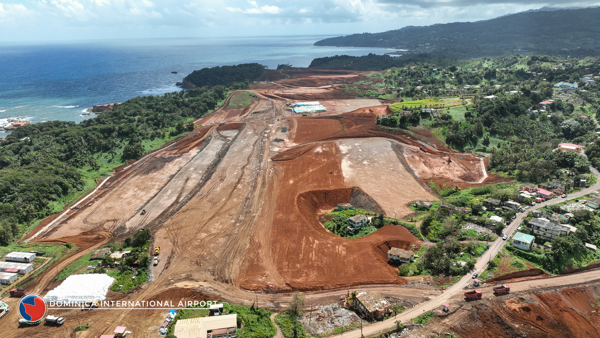 Dominica - Runway Area. As of February 2025, ongoing works include ...