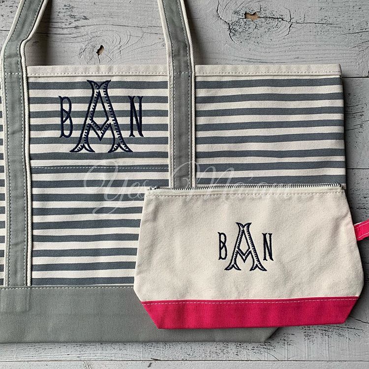 Apex - Ribbed Monogram Embroidery Font - Photo by @yesmaam_made https ...