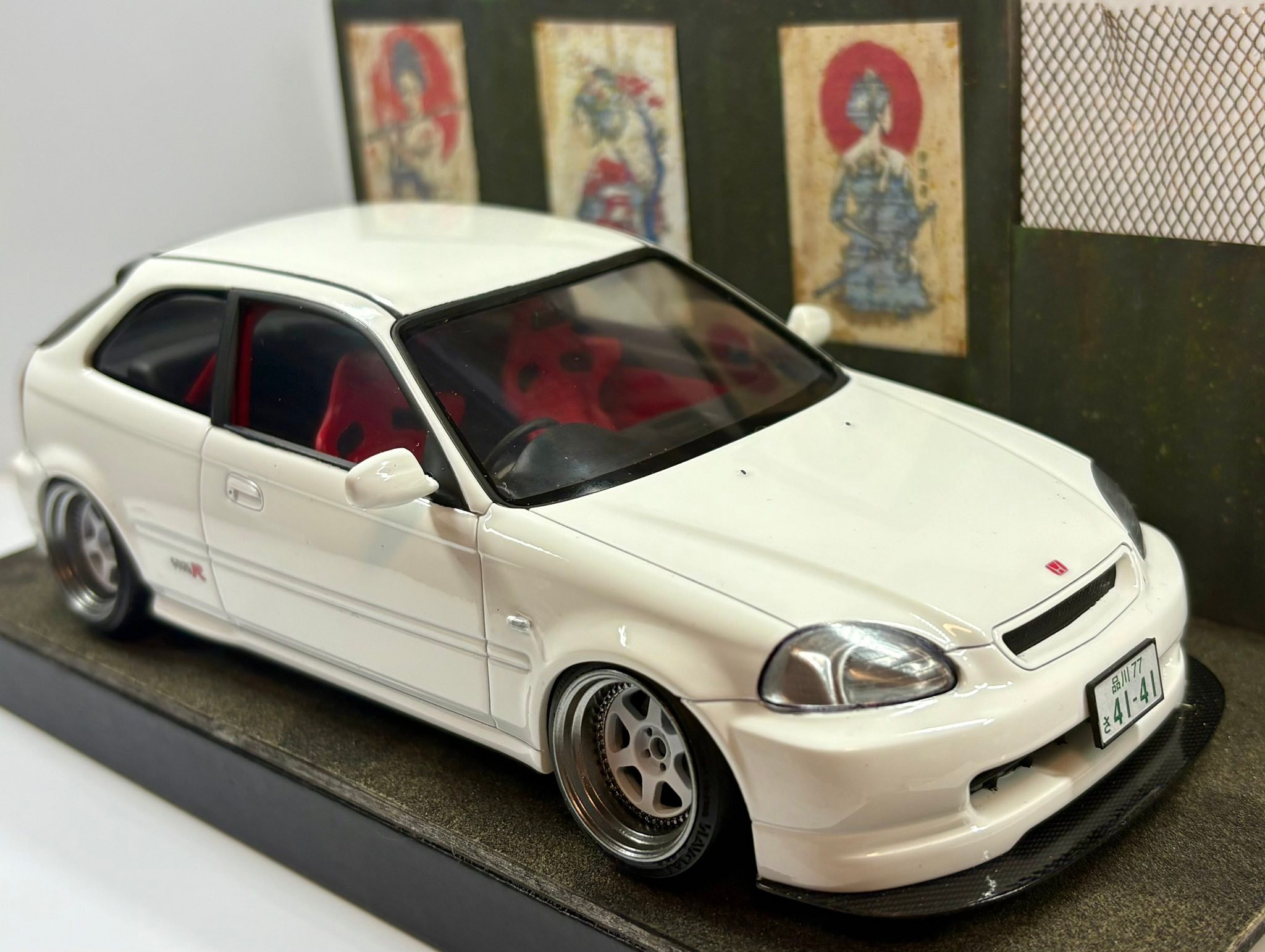 Fujimi 1/24 Honda Civic TypeR EK9 model build