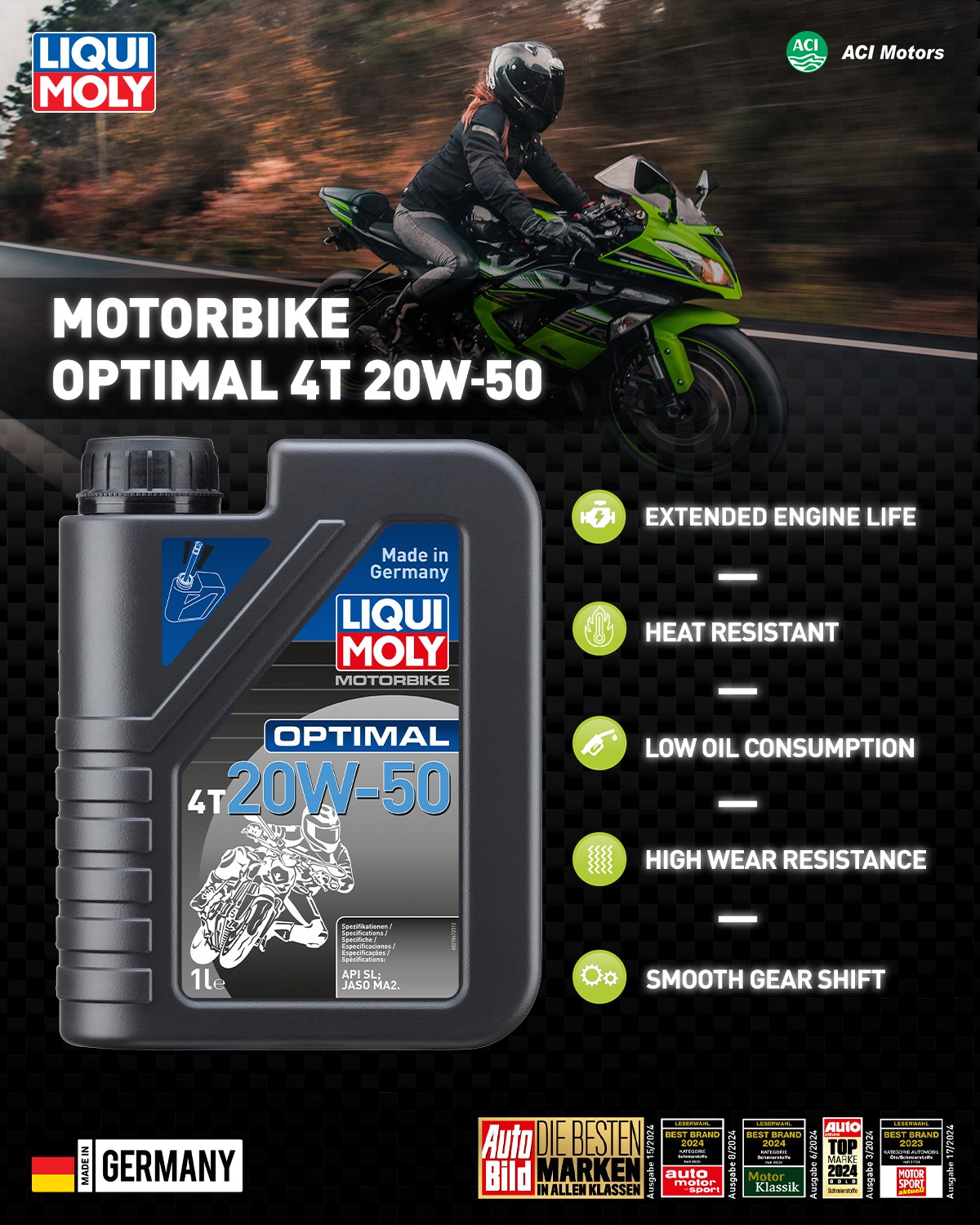 LIQUI - Maximize engine protection with LIQUI MOLY Motorbike Optimal 4T ...