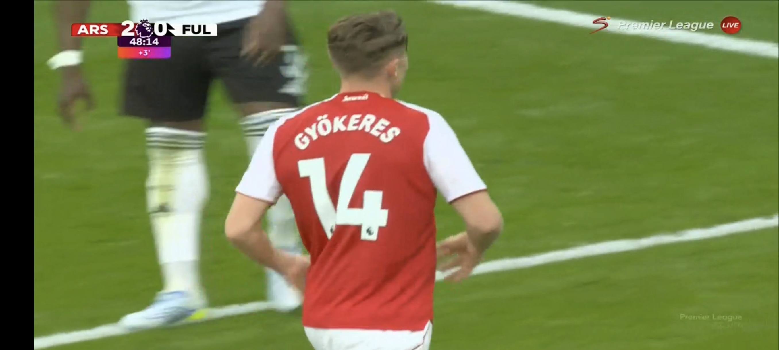 Goal!! Goal!! Gyokeres with the 3rd goal. Arsenal leading Fulham 3-0