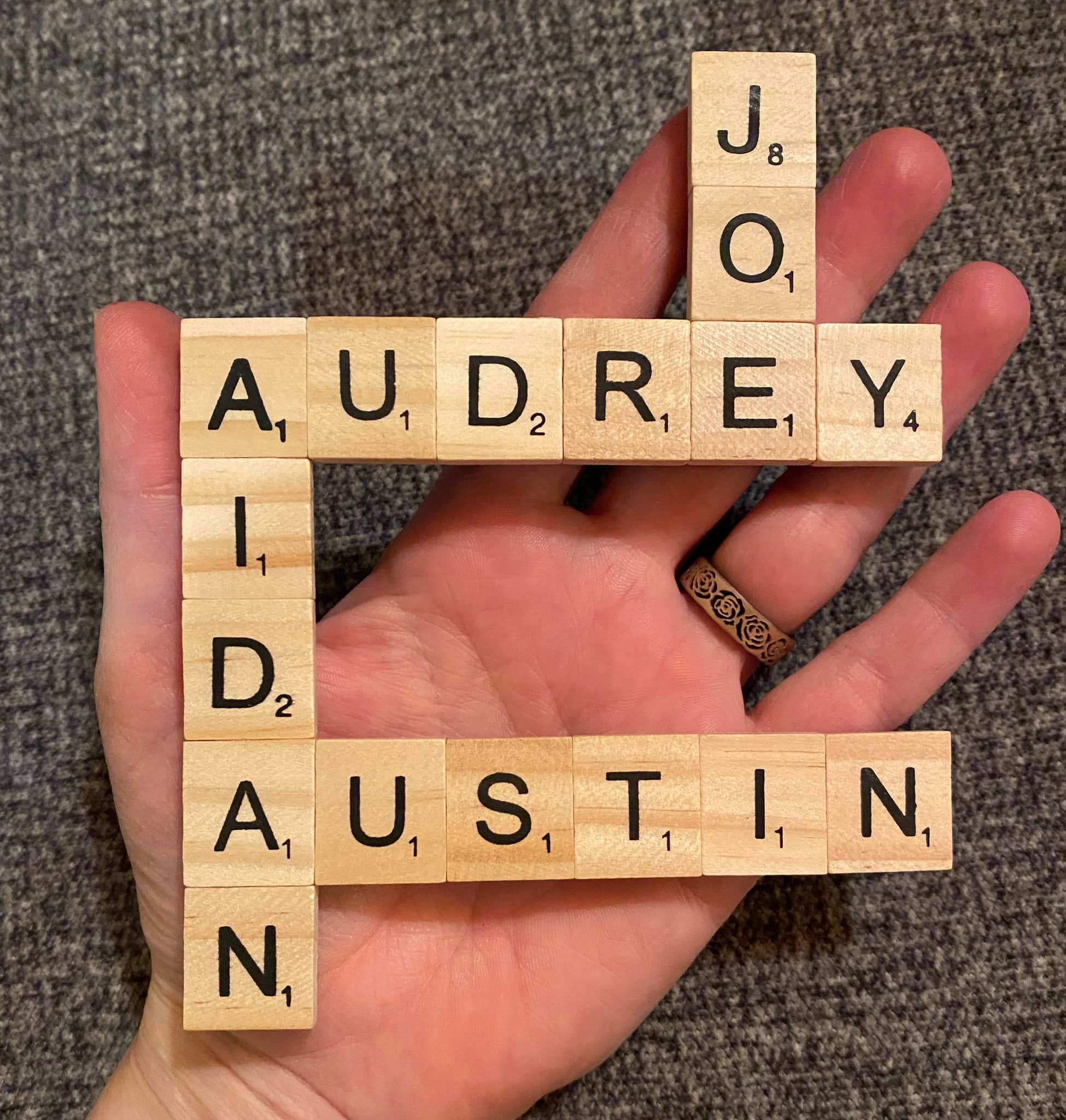 Made a custom made family scrabble... - Burlap Buttons N More | Facebook