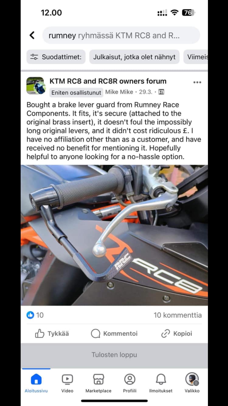 Rumney Race Components