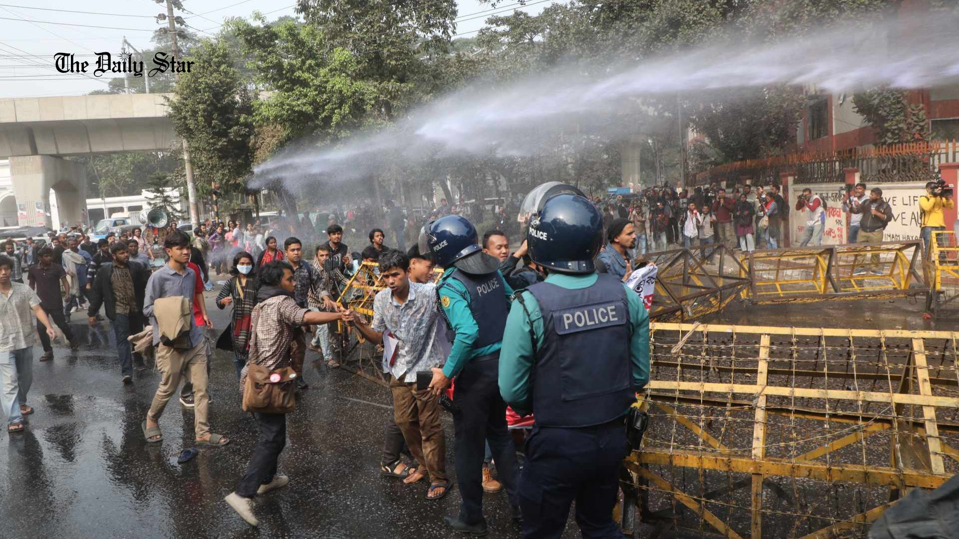 The Daily - Police today deployed water cannons and sound grenades to ...