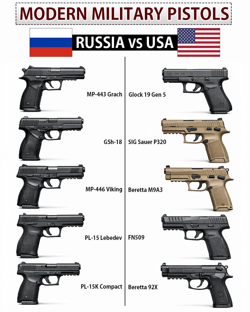Global - Russian Military Pistols vs US Military Pistols | Modern ...