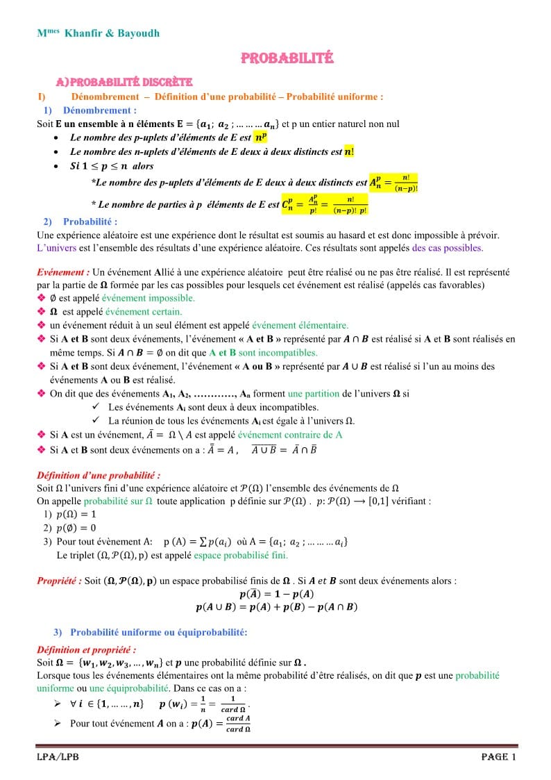 ️Bac Maths 💪🔥 🎯Résumé... - Maths NSIRI رياض نصيري