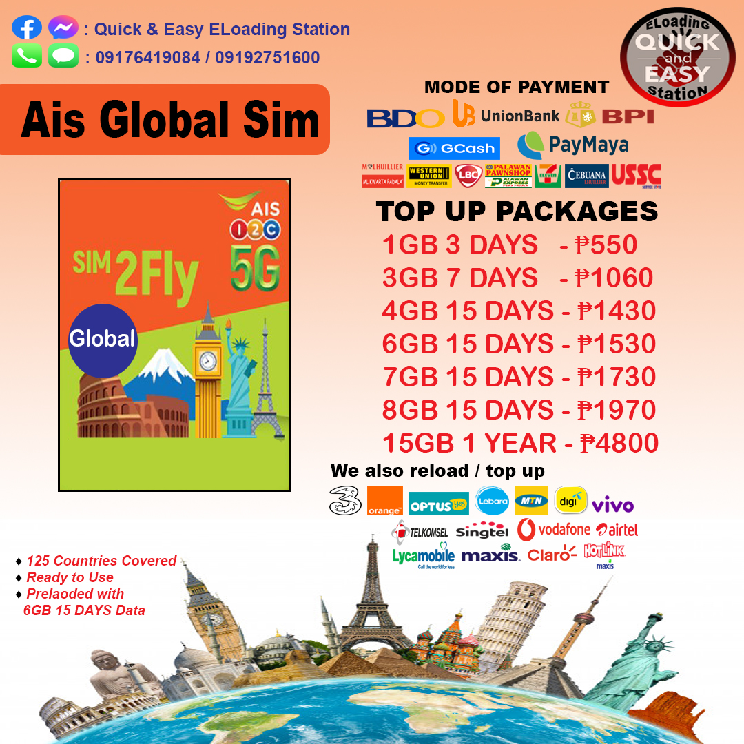Quick - Top Up Provider for My3/THREE UK & AIS Sim2FLy mobile sim cards ...