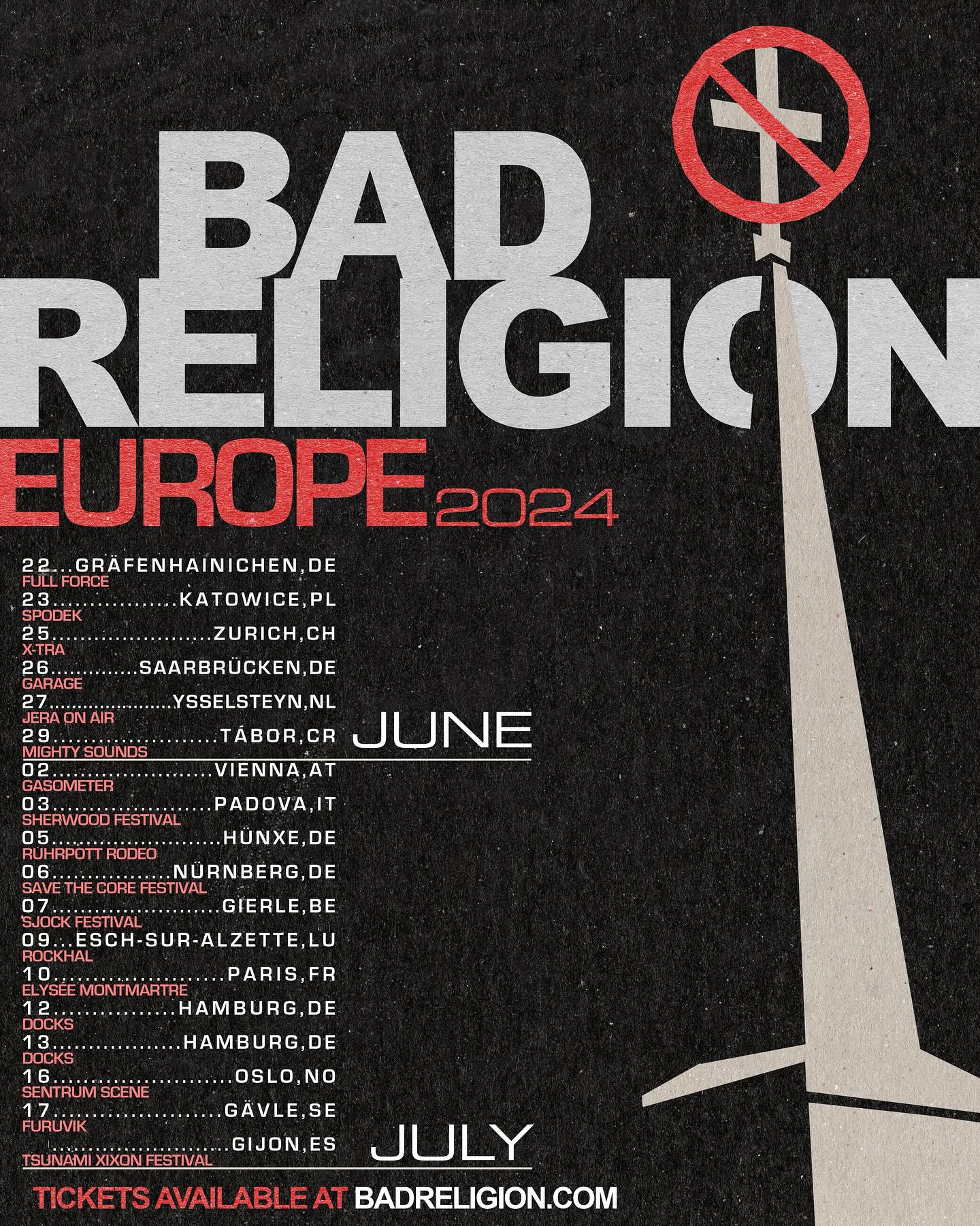 Bad Religion is returning to Europe this Summer, and all was right 