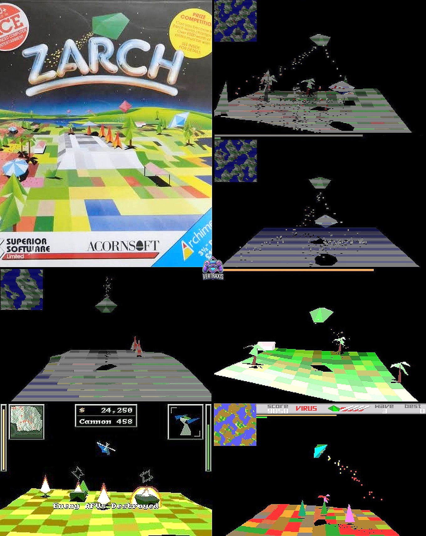 Zarch (1986) is a classic early computer arcade experience that