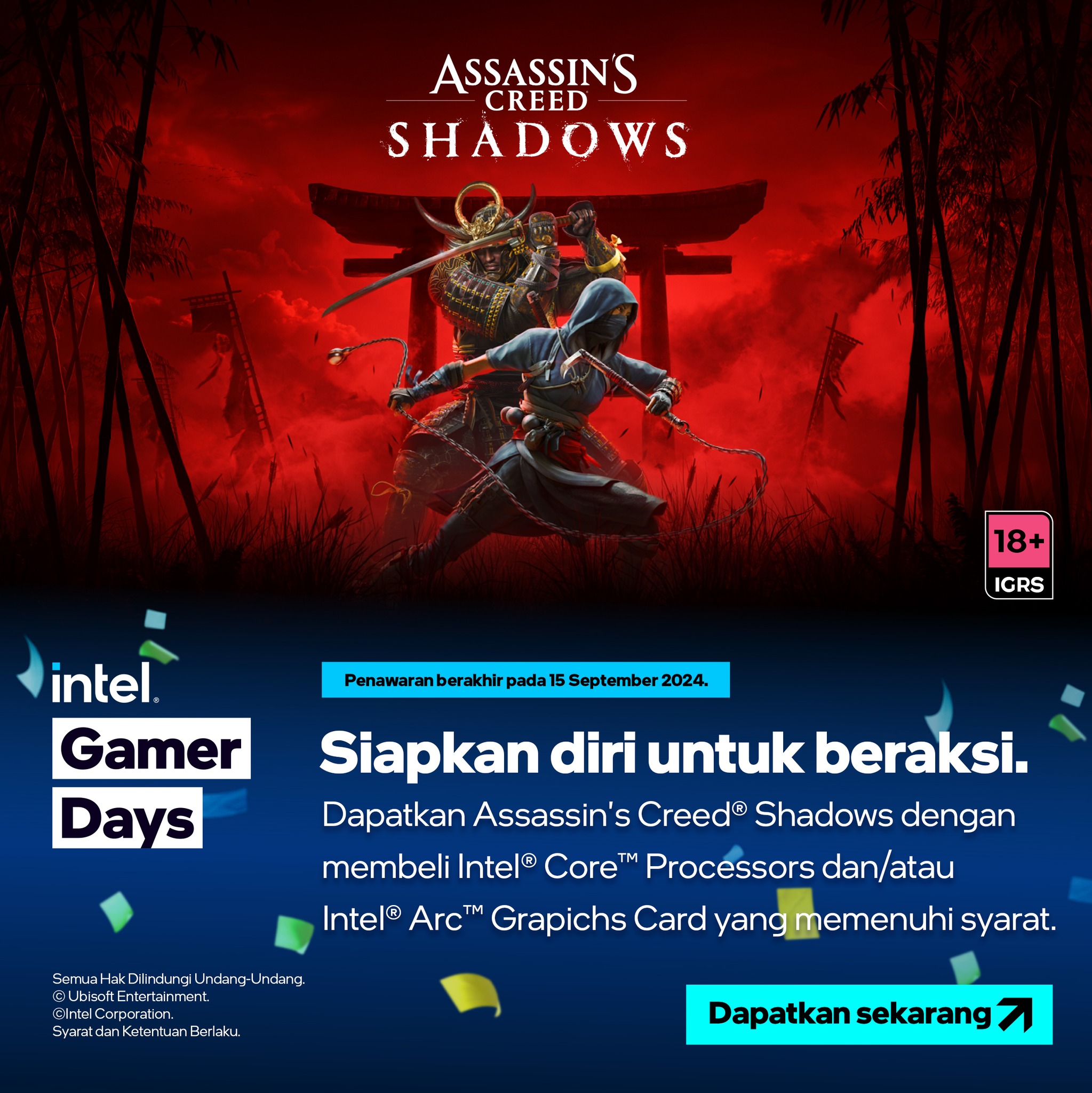 Intel - Dapatkan FREE bundle game Assassin Creed Shadow di...