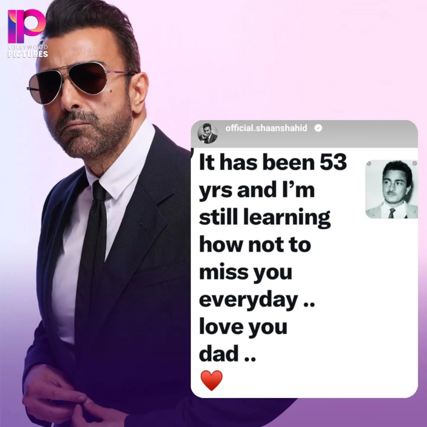 Lollywood - Shaan Shahid posted heartfelt note on his father Riaz ...