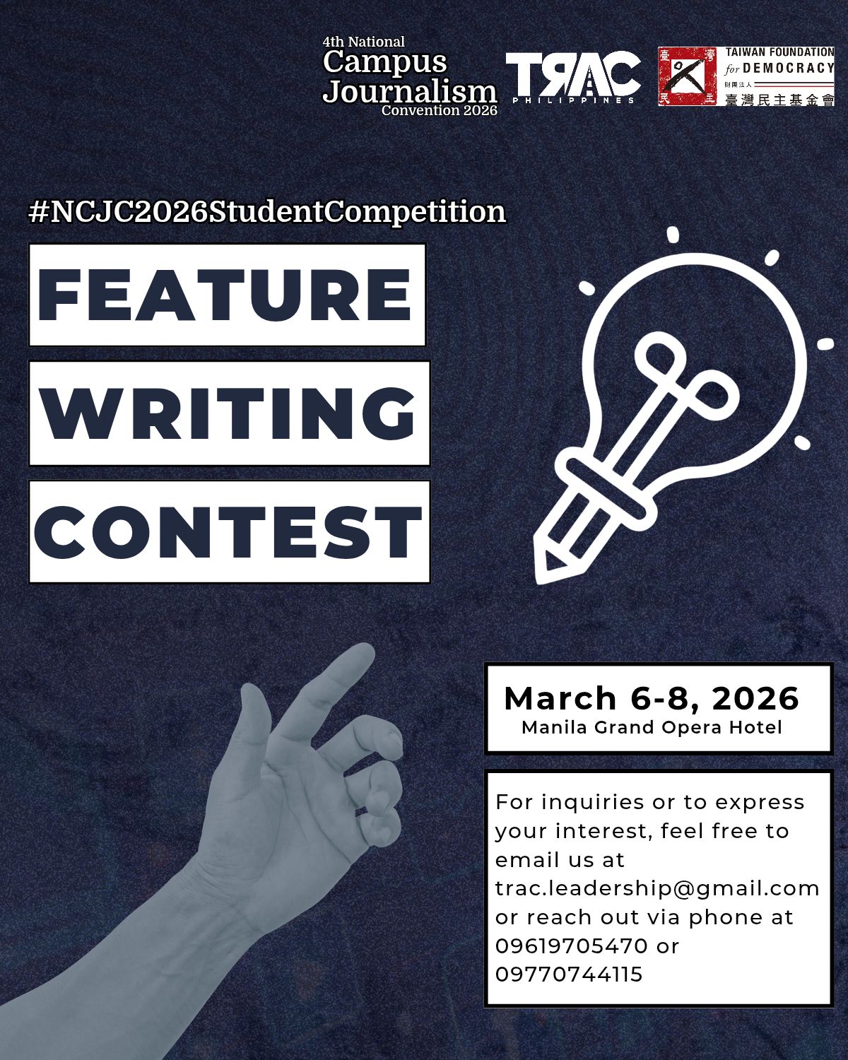 TRAC - FEATURE WRITING CONTEST #NCJC2026StudentCompetition: Feature ...