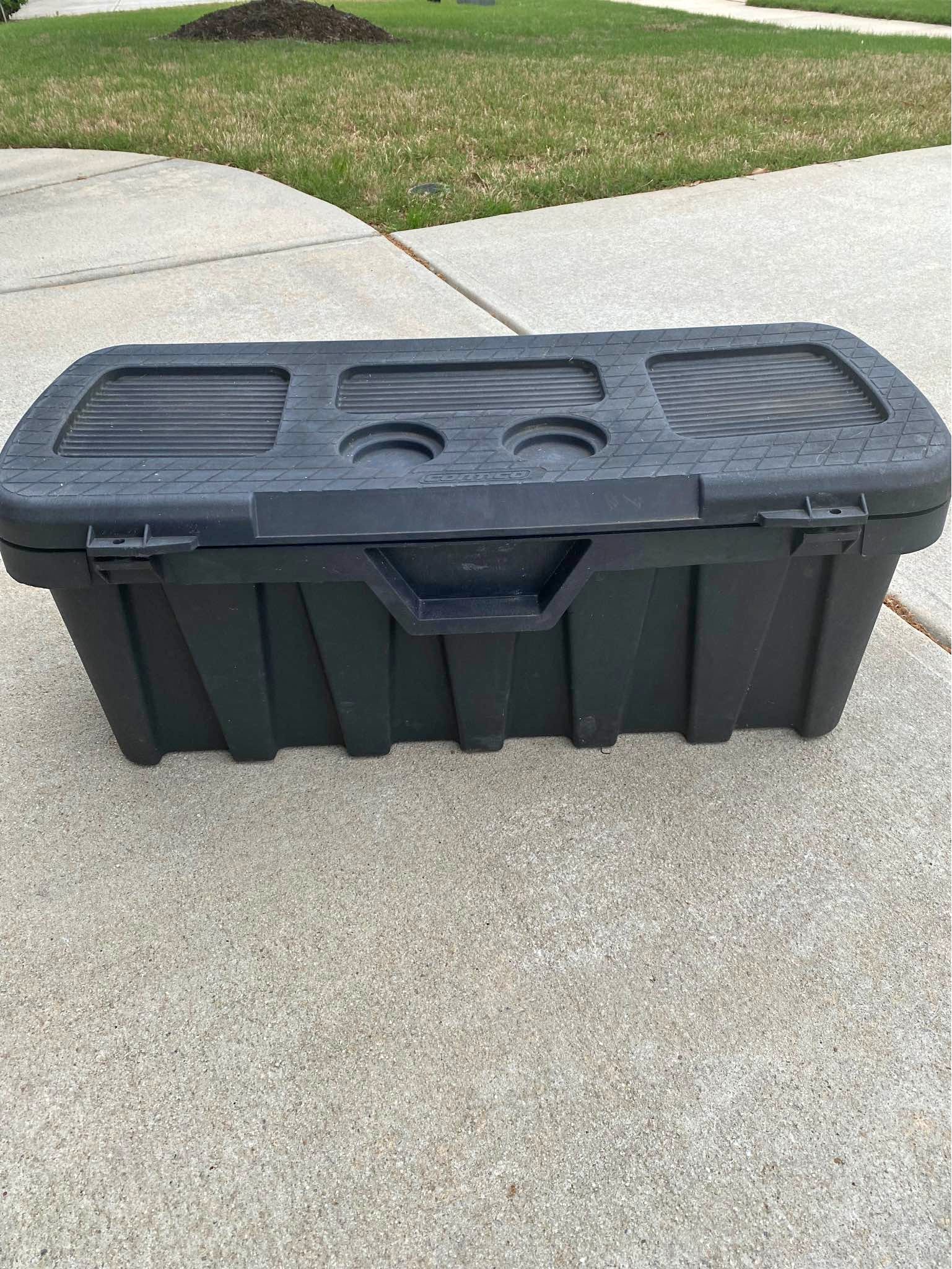Contico SUV Tuff Bin Waterproof Padlockable Storage Tool Box; 35”x13 ...