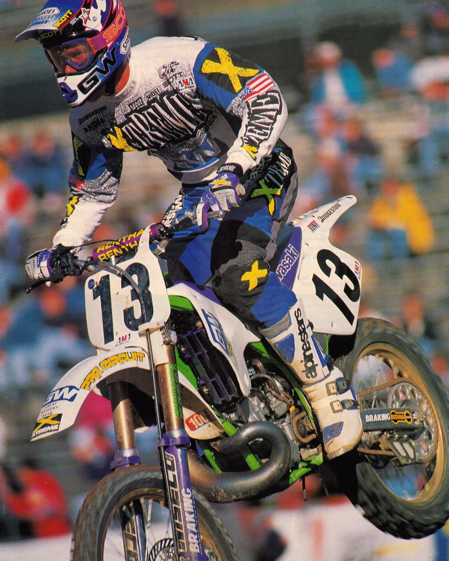 1996 Daytona Phil Lawrence on his Great Western Bank Kawasaki