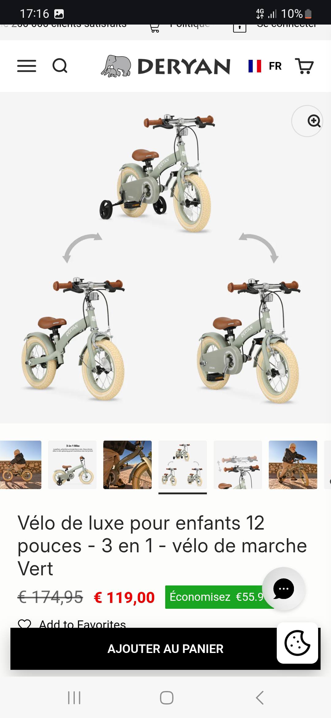 Deryan Vélo Enfant 12 Pouces 3-en-1 – Rose – Selle Et Guidon Réglables – Limiteur De Direction – Roulettes Larges