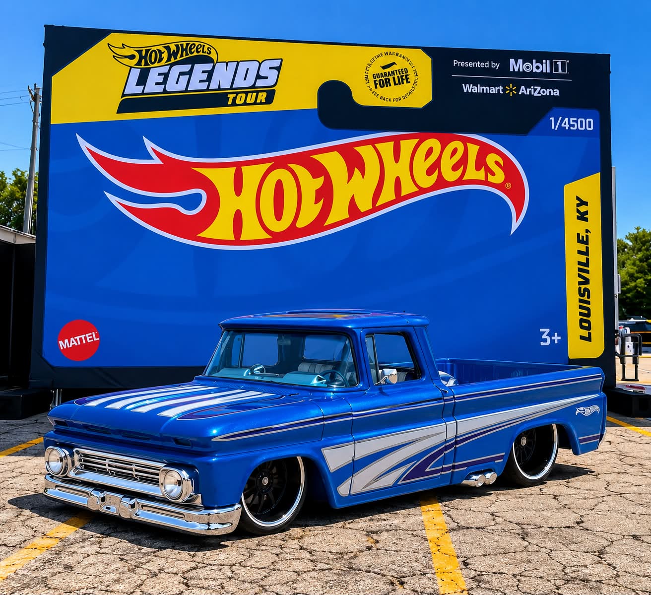 Hot Wheels '62 Chevy pickup in blue from Walmart exclusive series