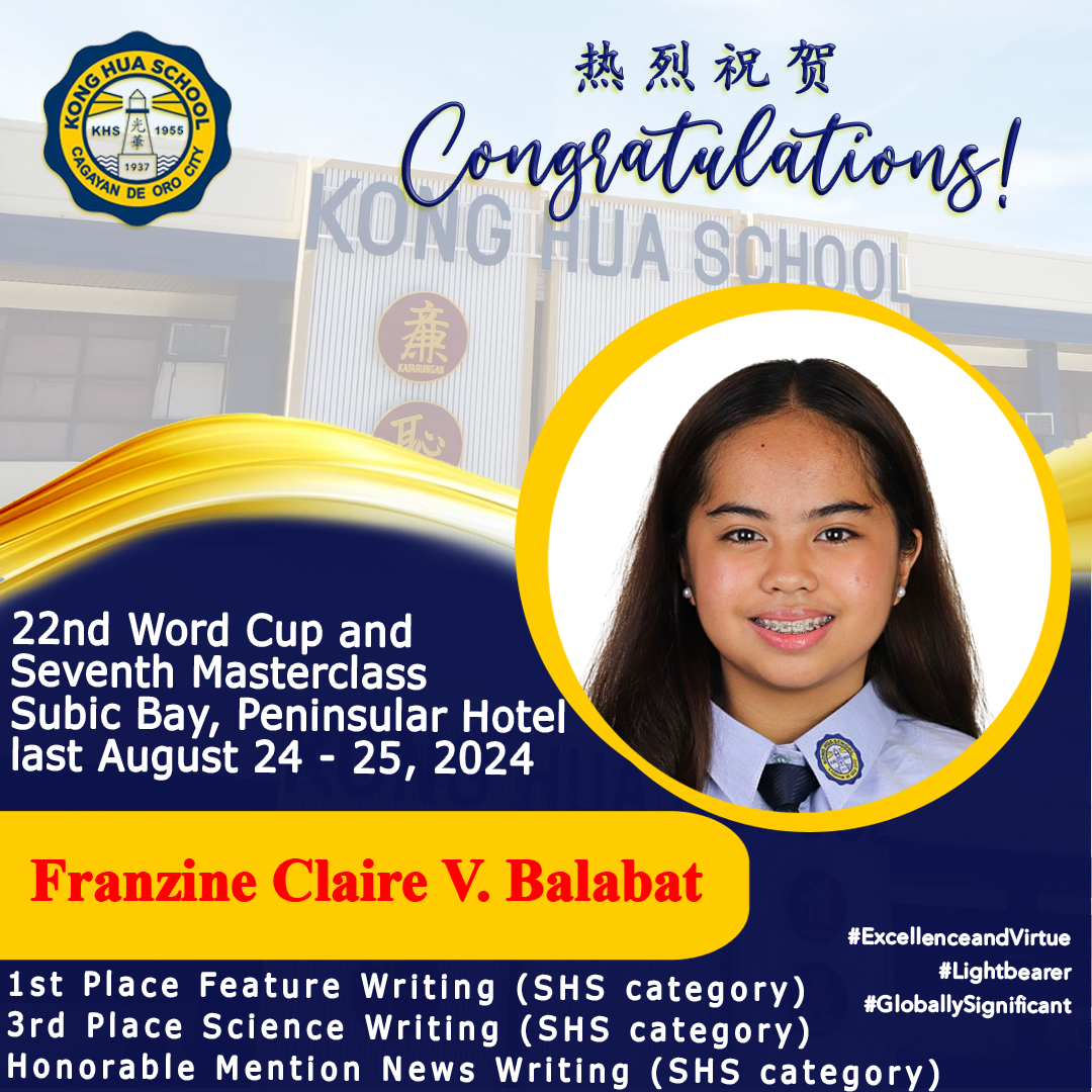 Kong - CONGRATULATIONS STUDENT JOURNALISTS Congratulations to the ...