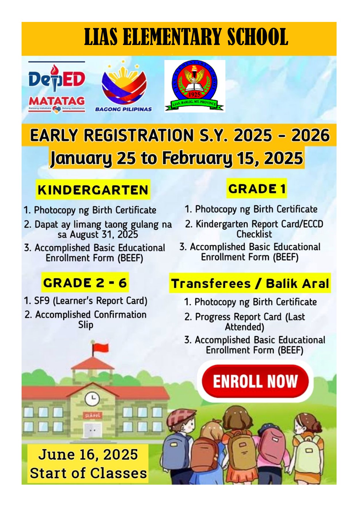 DepEd - Early Registration for School Year 2025-2026 "Makapag-aral ay ...