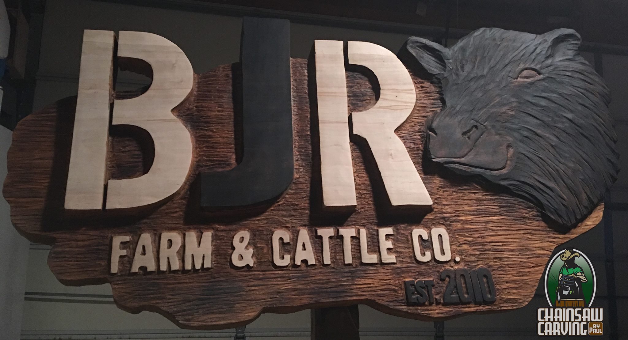 Chainsaw Carvers | Dimensional sign for a local cattle farm | Facebook