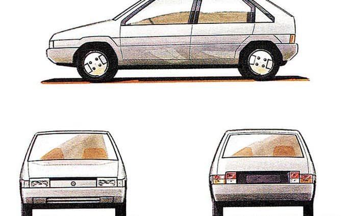SKODA FAVORIT 136 L (anno 1987) Design by Nuccio Bertone