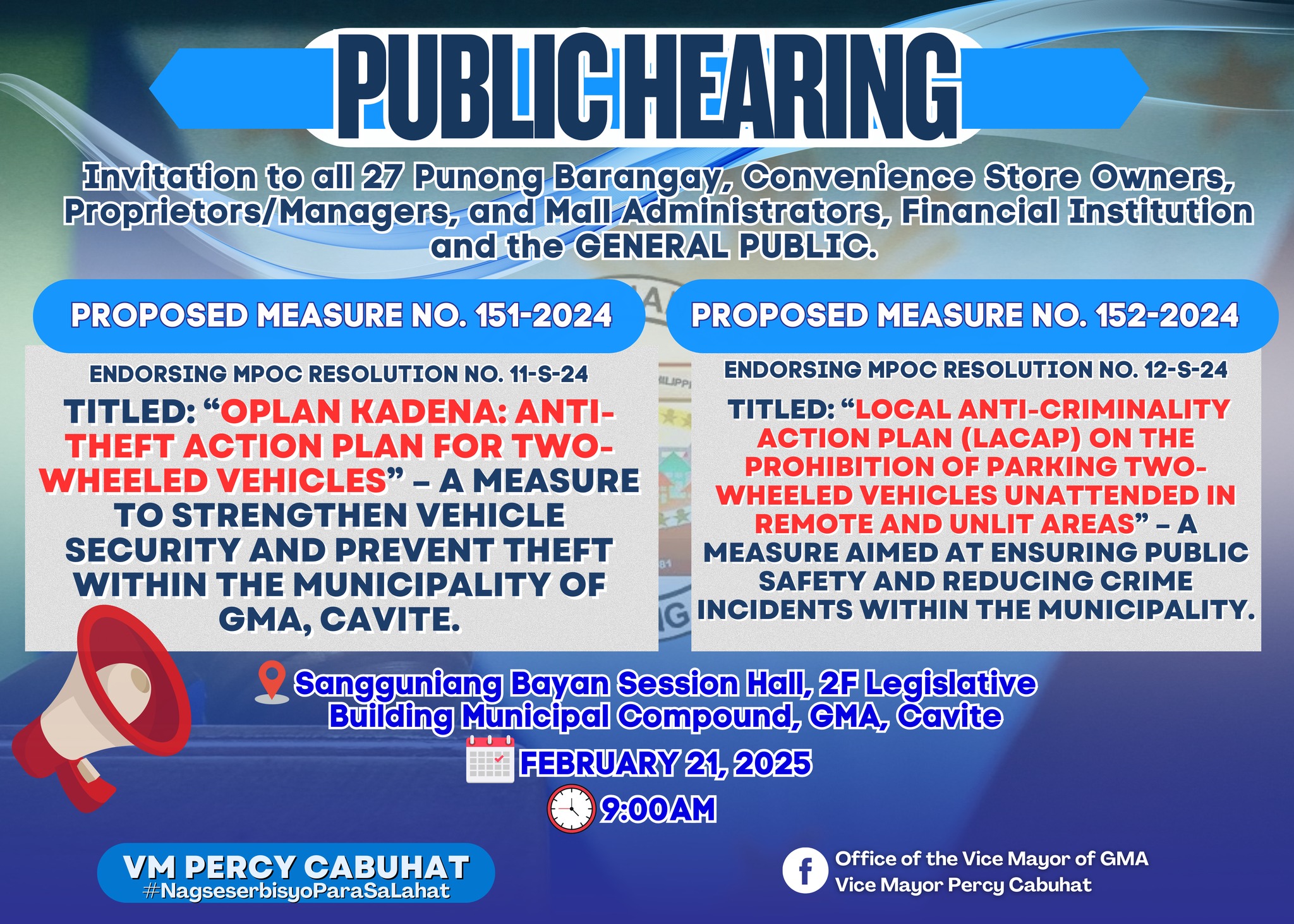 Vice - ️Invitation to all 27 Punong Barangays, Convenience Store Owners ...