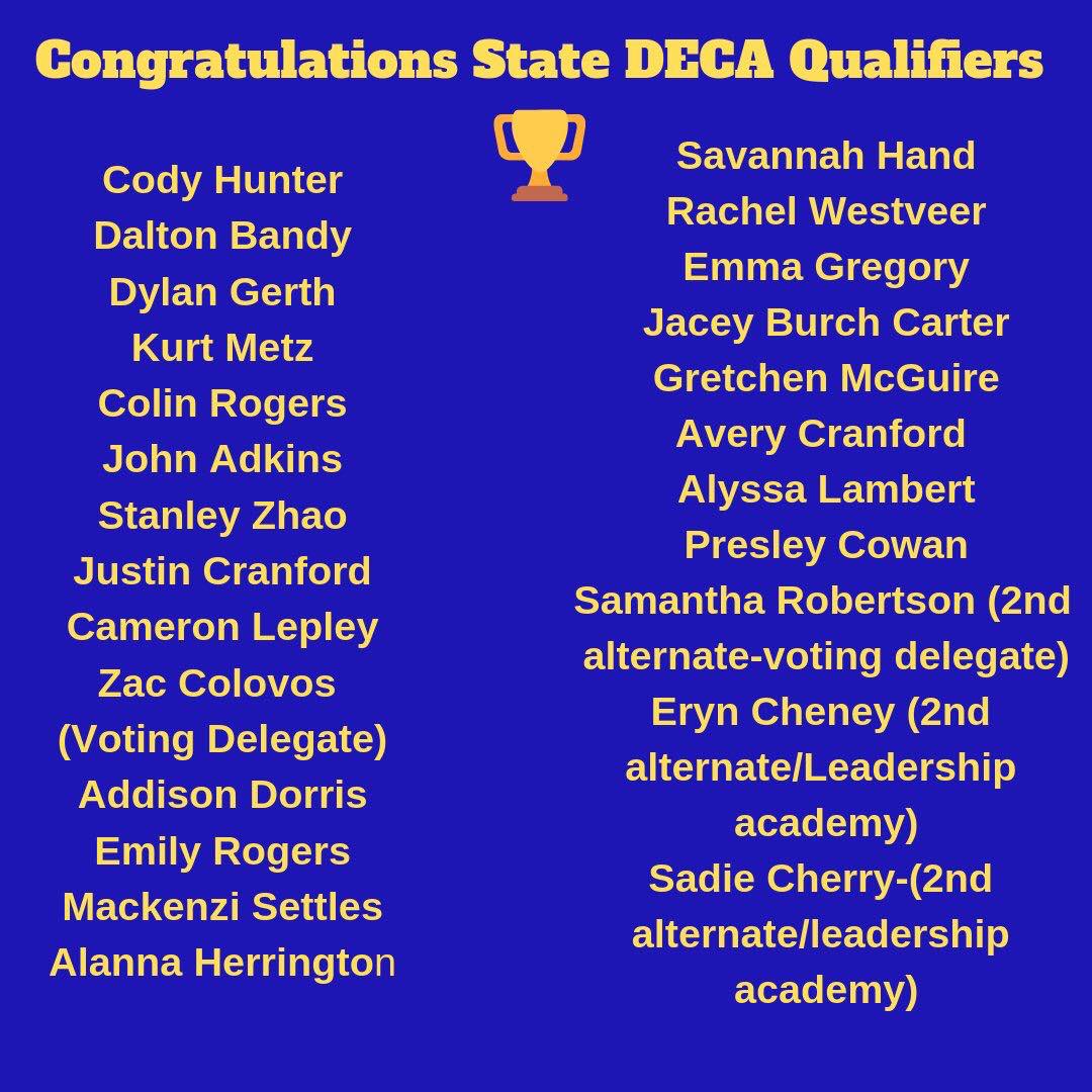 Congratulations to the DECA State... - PHS Panther Parents | Facebook