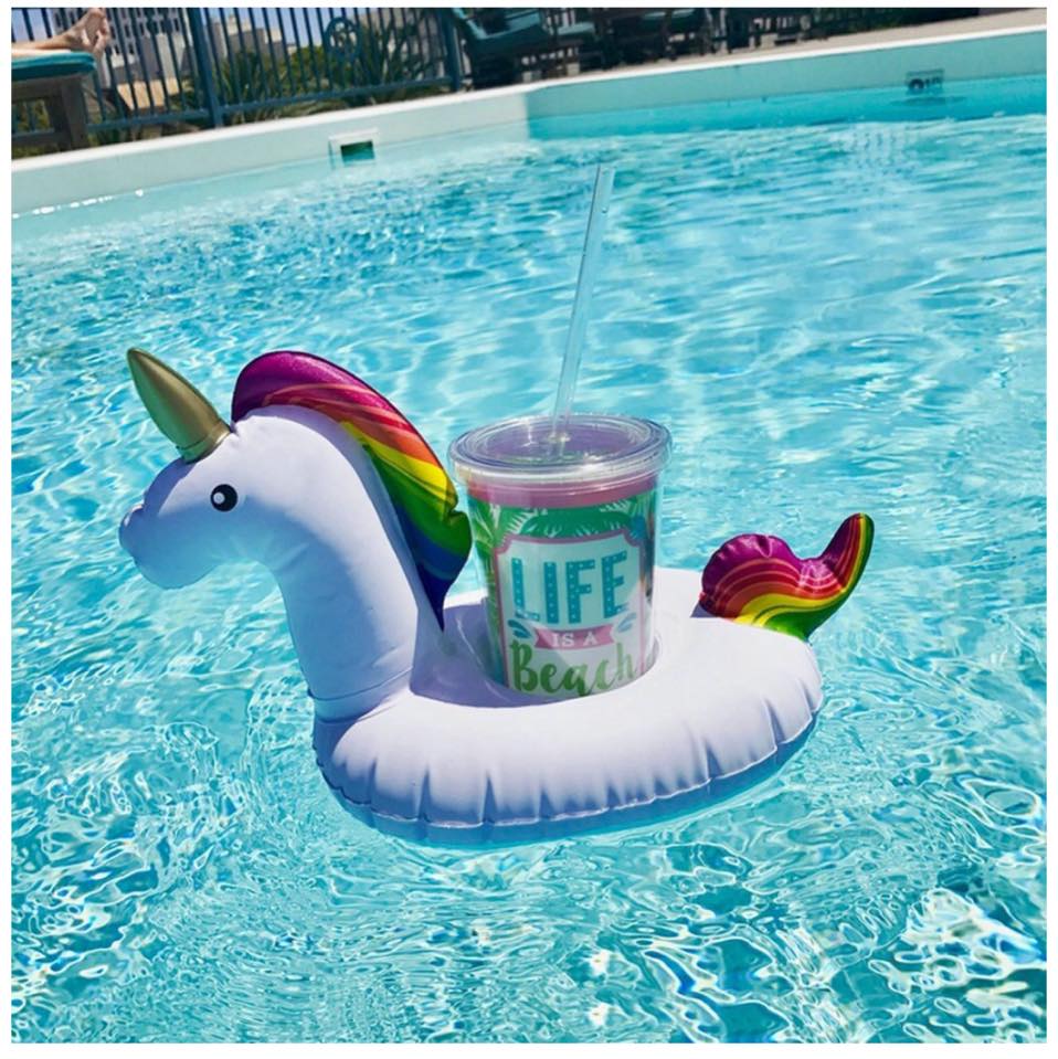 TAIZER Porte Gobelet Gonflable Piscine - Support Flottant Boissons Et Collations Pour Piscine, Plage Et Fêtes Porte-gobelet Piscine Gonflable