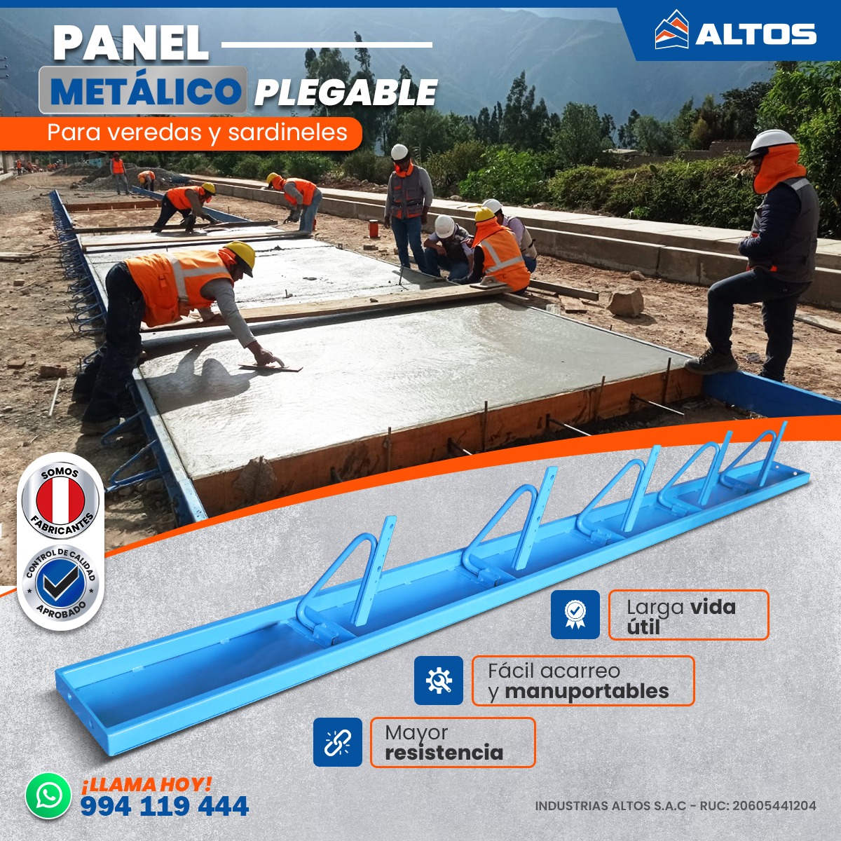 Andamios Altos - PANEL METÁLICO PLEGABLE🔵ALTOS🔵 Para...
