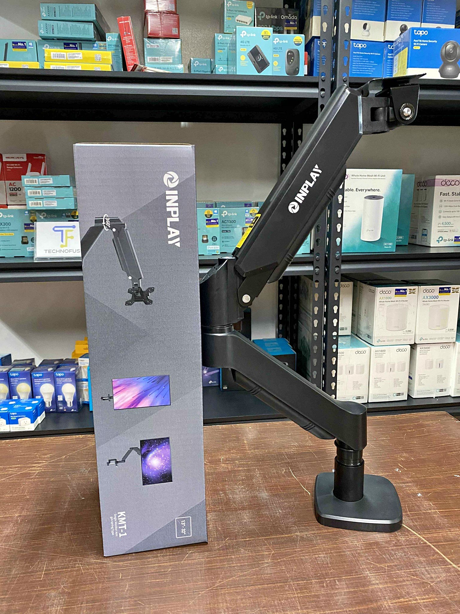 Inplay KMT-1 Black Single Arm Gas Spring Monitor Mount - Monitors ...