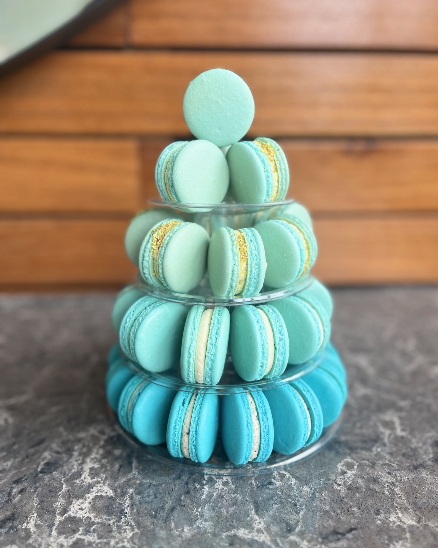 Two Sugars Patisserie - 4-tier macaron tower 🩵 #macaron #frenchmacarons ...