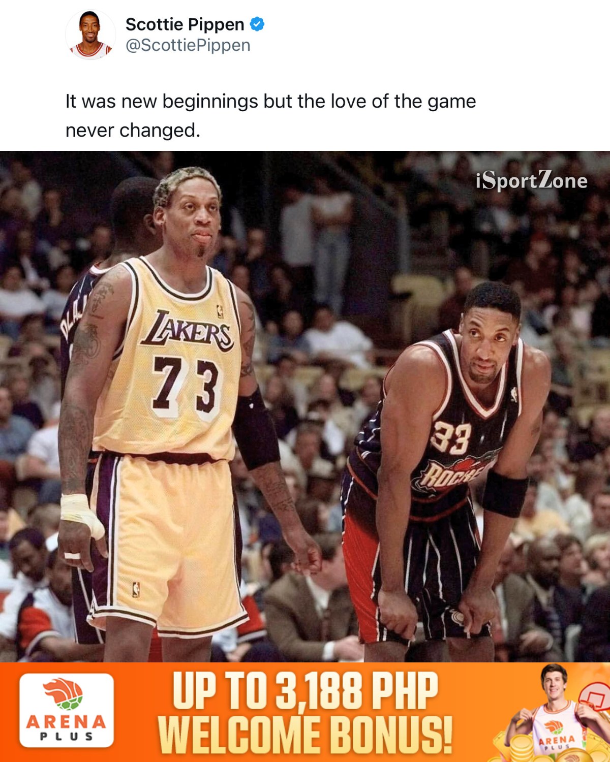 This day in #Bulls history: Scottie Pippen's #33 was retired by