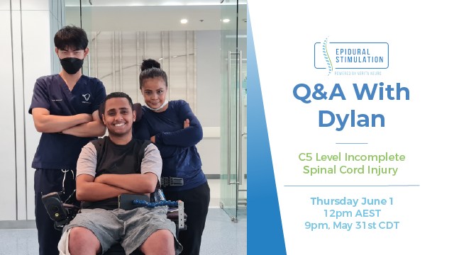 Dylan, C5 level incomplete spinal cord injury patient, discusses his ...