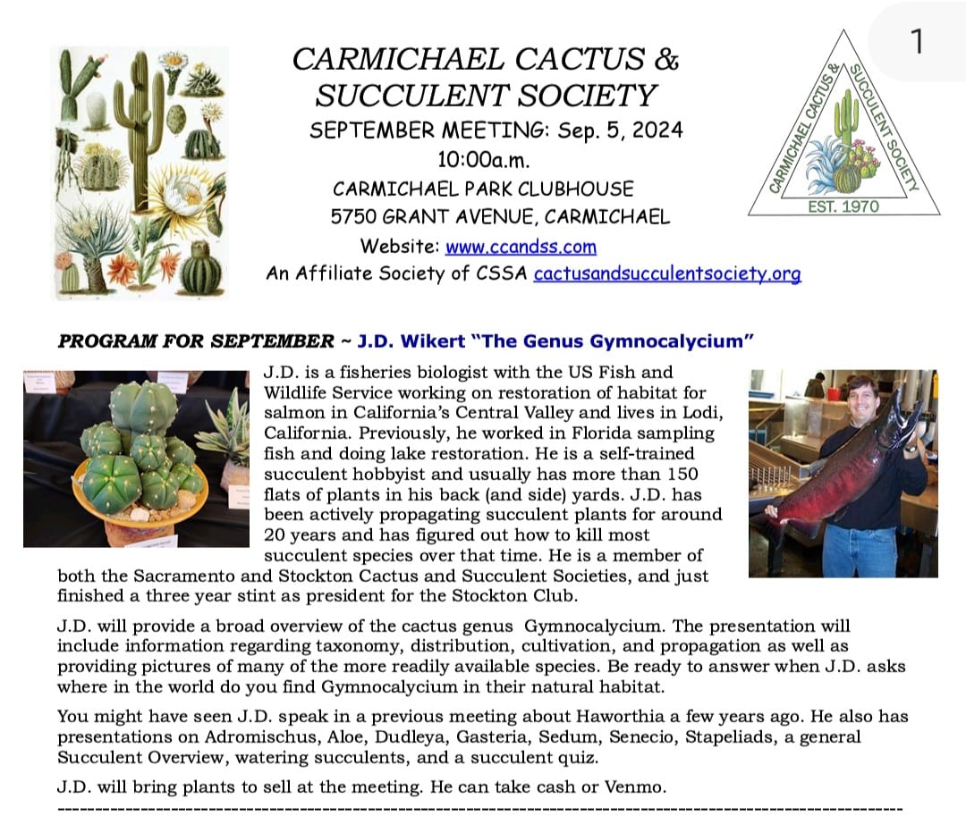 Carmichael Cactus and Succulent Society