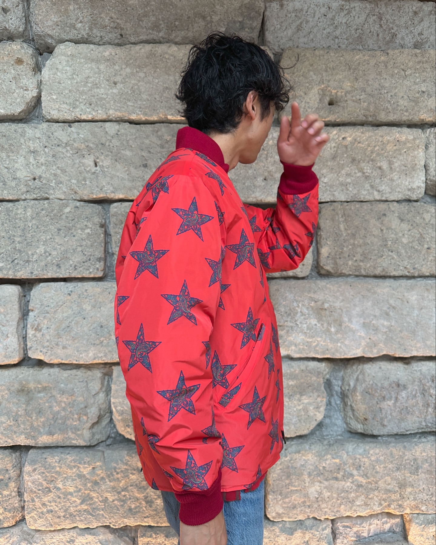 GRA1】NEEDLES □R.C. Down Jacket - Poly Taffeta / Printed PU180 