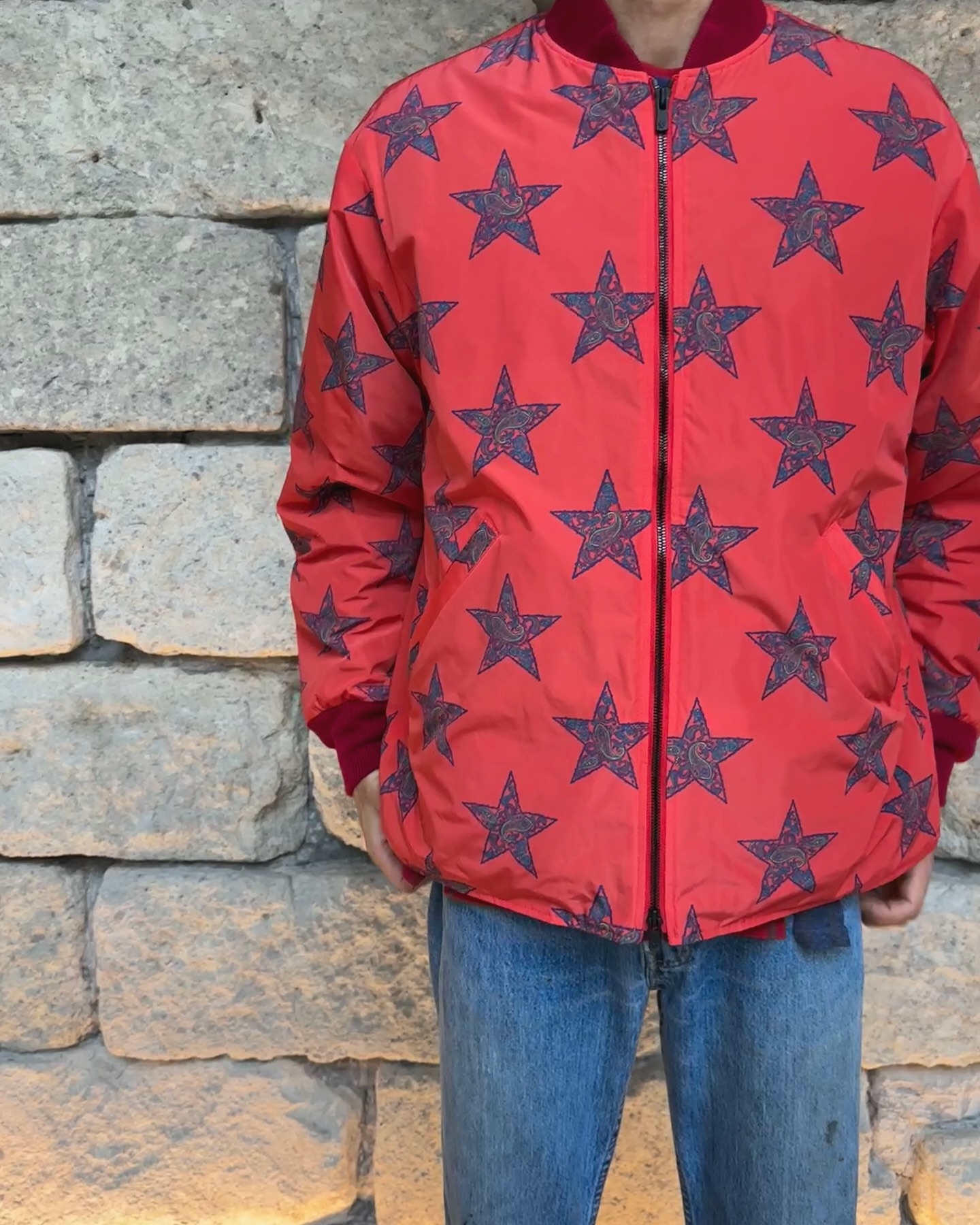 GRA1】NEEDLES □R.C. Down Jacket - Poly Taffeta / Printed PU180 