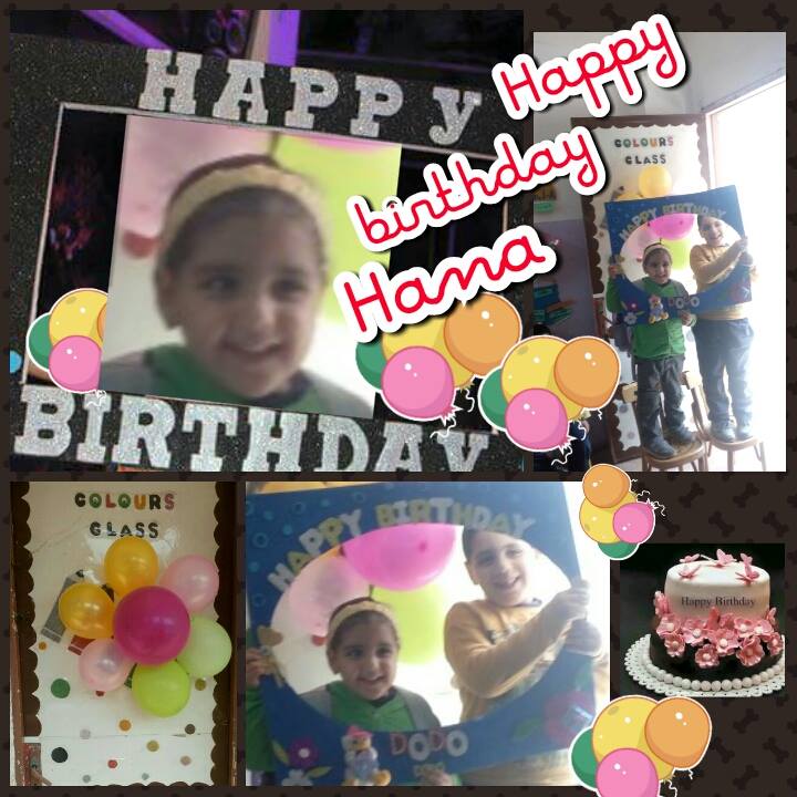 Happy birthday Hana Miss / Rasha Raslan... - Nokrashy lang kg