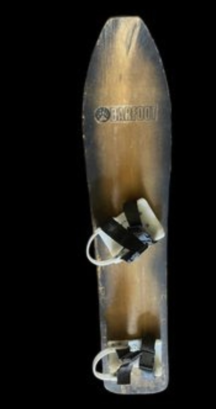 Vintage Barfoot snowboards from the 90's