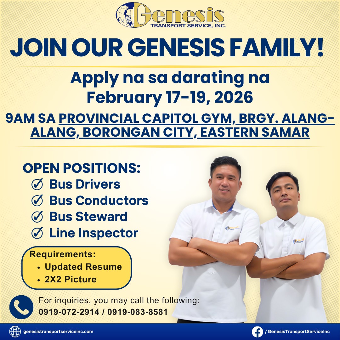 Genesis - HIRING ALERT!📣 #LetsG at maging parte ng Genesis Transport ...