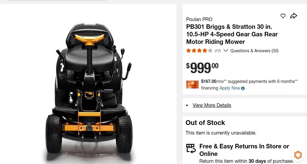 POULAN PRO REAR ENGINE RIDER - Lawn Mowers - Lyons, Michigan | Facebook ...