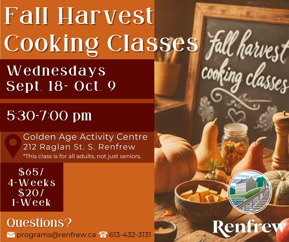 Town of Renfrew - 🌟 Join us for Fall Harvest Adult Cooking...