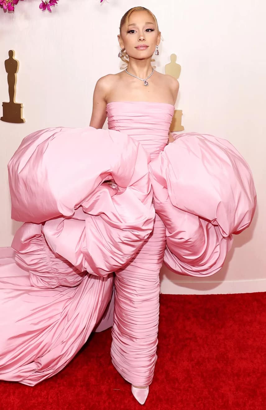 zendaya pink dress Pearl Coleman Two piece Long Prom Red Carpet Formal  Hoprom Zendaya turned heads in Paris