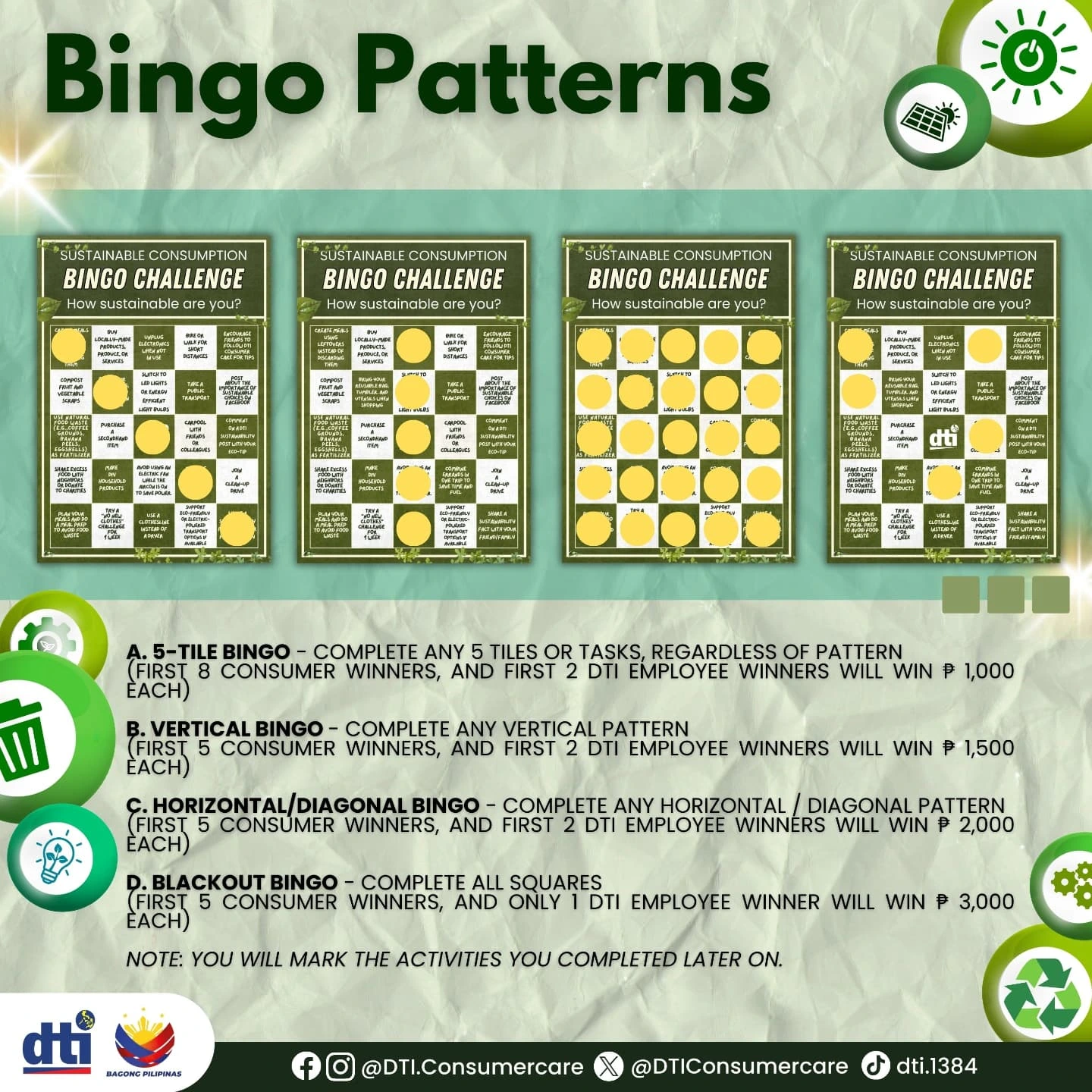 DTI - 📌 Important Clarification on Bingo Patterns: For the Diagonal ...
